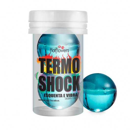 Интимный гель Termo Shock Hot Ball с разогревающе-покалывающим эффектом (2 шарика по 3 гр.) - HotFlowers - купить с доставкой в Ачинске