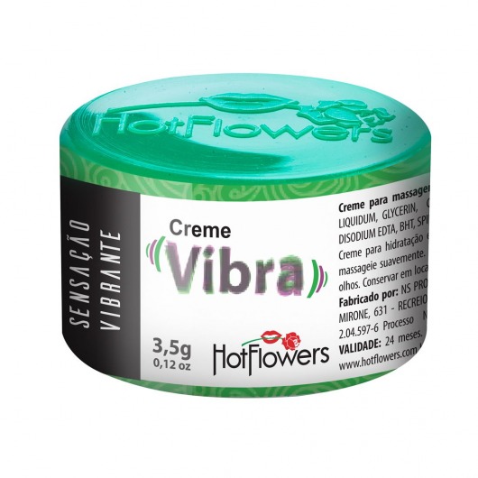 Возбуждающий крем Vibra с эффектом вибрации - 3,5 гр. - HotFlowers - купить с доставкой в Ачинске