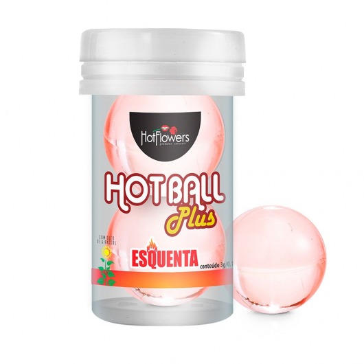 Лубрикант на масляной основе Hot Ball Plus с разогревающим эффектом (2 шарика по 3 гр.) - HotFlowers - купить с доставкой в Ачинске