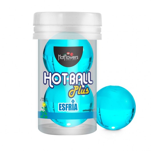 Лубрикант на масляной основе Hot Ball Plus с охлаждающим эффектом (2 шарика по 3 гр.) - HotFlowers - купить с доставкой в Ачинске