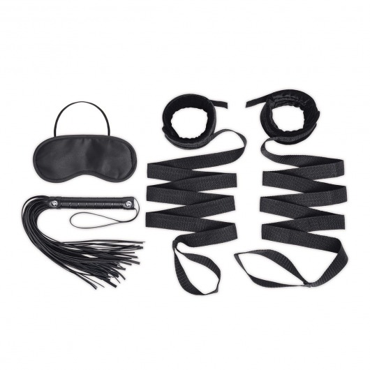 Эротический набор 4PC Bondage Bed Strap   Flogger Kit - Lux Fetish - купить с доставкой в Ачинске