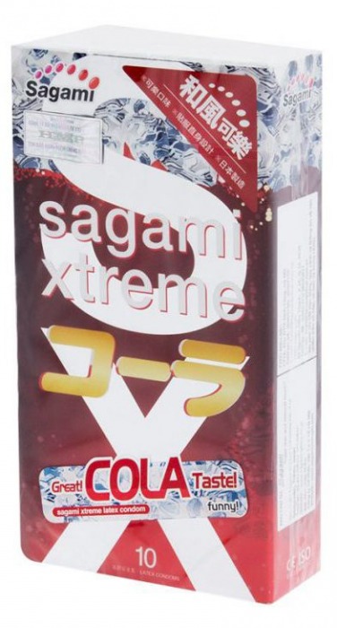 Ароматизированные презервативы Sagami Xtreme COLA - 10 шт. - Sagami - купить с доставкой в Ачинске