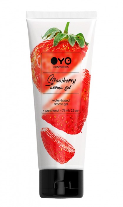 Лубрикант на водной основе OYO Aroma Gel Strawberry с ароматом клубники - 75 мл. - OYO - купить с доставкой в Ачинске