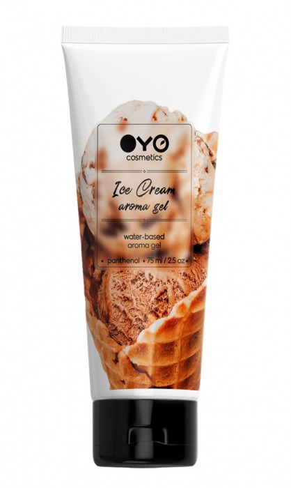 Лубрикант на водной основе OYO Aroma Gel Ice Cream с ароматом пломбира - 75 мл. - OYO - купить с доставкой в Ачинске