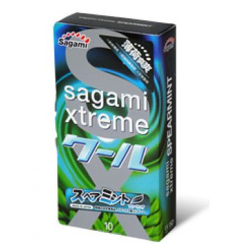 Презервативы Sagami Xtreme Mint с ароматом мяты - 10 шт. - Sagami - купить с доставкой в Ачинске