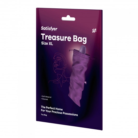 Фиолетовый мешочек для хранения игрушек Treasure Bag XL - Satisfyer - купить с доставкой в Ачинске