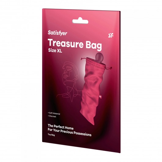 Розовый мешочек для хранения игрушек Treasure Bag XL - Satisfyer - купить с доставкой в Ачинске