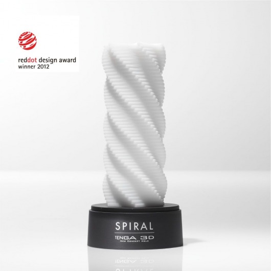 Белый 3D мастурбатор SPIRAL - Tenga - в Ачинске купить с доставкой