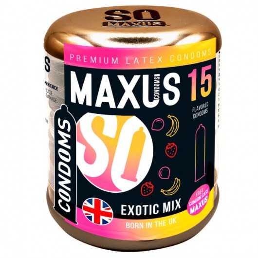 Ароматизированные презервативы Maxus Exotic Mix - 15 шт. - Maxus - купить с доставкой в Ачинске