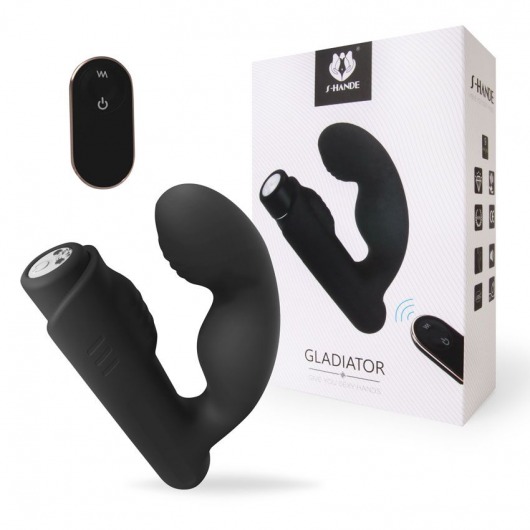 Черный вибромассажер Gladiator - 10,7 см. - S-HANDE - в Ачинске купить с доставкой