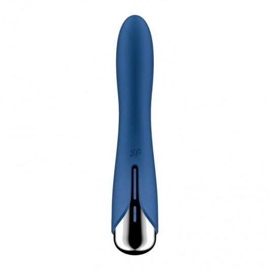Синий вибратор-ротатор Spinning Vibe 1 - 18 см. - Satisfyer