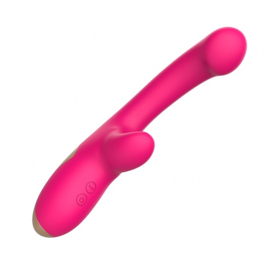 Розовый изогнутый вибромассажер - 20,3 см. - I-MOON