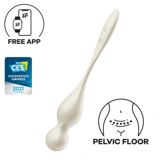 Белые вагинальные шарики Love Birds 1 - Satisfyer