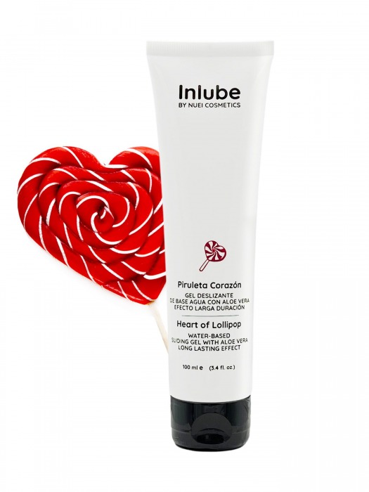 Смазка на водной основе Nuei Inlube Lollipop с алоэ вера и ароматом леденцов - 100 мл. - Nuei cosmetics - купить с доставкой в Ачинске