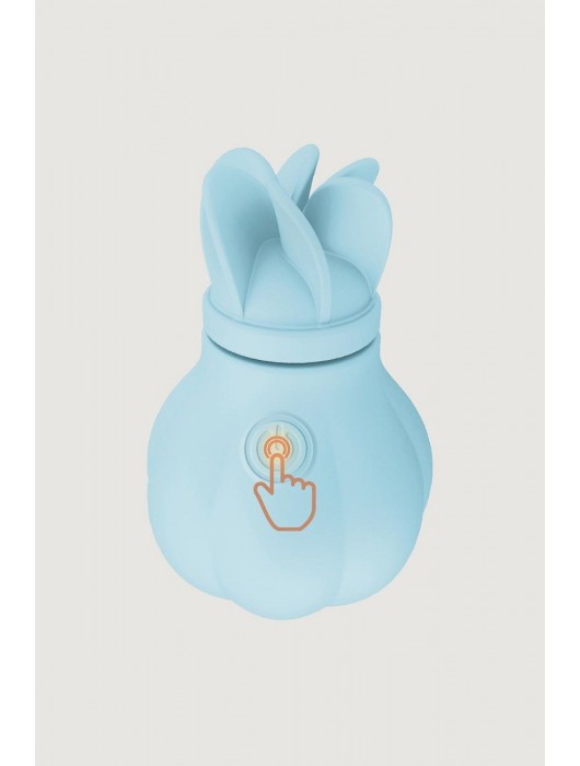 Голубой стимулятор клитора с 5 насадками Caress - Adrien Lastic