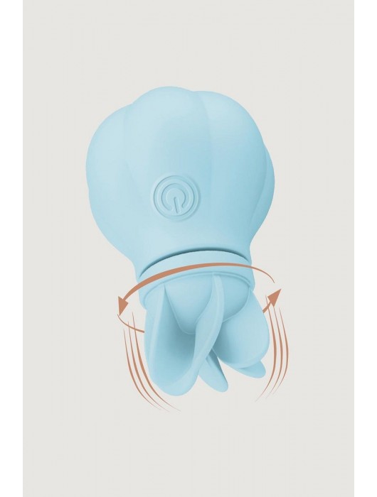 Голубой стимулятор клитора с 5 насадками Caress - Adrien Lastic