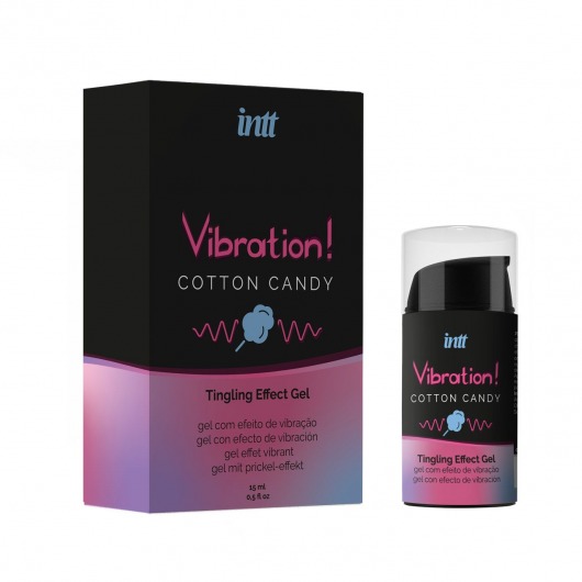 Жидкий вибратор Vibration Cotton Candy с ароматом сахарной ваты - 15 мл. - INTT - купить с доставкой в Ачинске