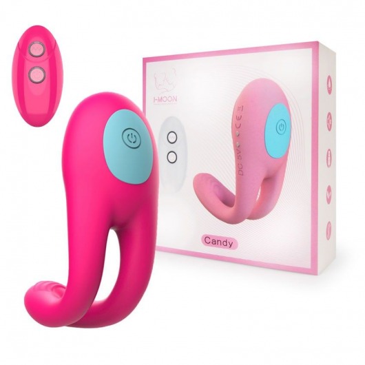 Розовое виброкольцо с пультом ДУ - I-MOON - в Ачинске купить с доставкой