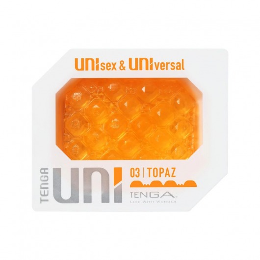 Оранжевый мастурбатор-стимулятор Tenga Uni Topaz - Tenga - в Ачинске купить с доставкой