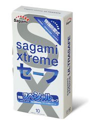 Презервативы Sagami Xtreme Ultrasafe с двойным количеством смазки - 10 шт. - Sagami - купить с доставкой в Ачинске