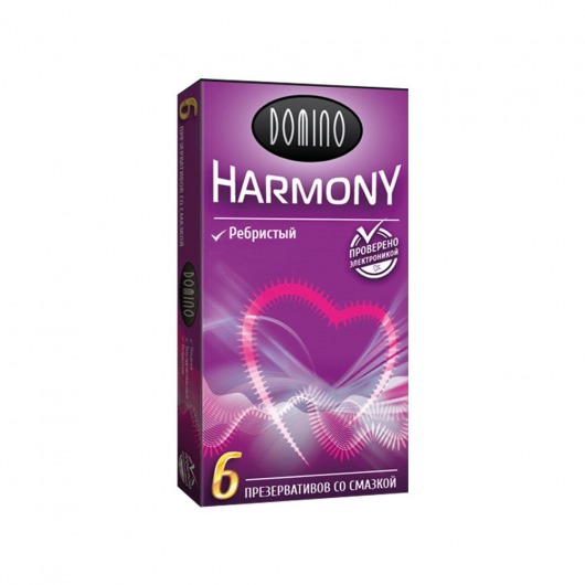 Презервативы с рёбрышками Domino Harmony - 6 шт. - Domino - купить с доставкой в Ачинске