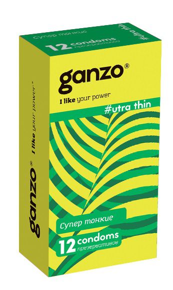 Ультратонкие презервативы Ganzo Ultra thin - 12 шт. - Ganzo - купить с доставкой в Ачинске