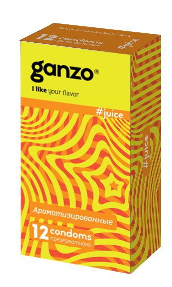 Ароматизированные презервативы Ganzo Juice - 12 шт. - Ganzo - купить с доставкой в Ачинске