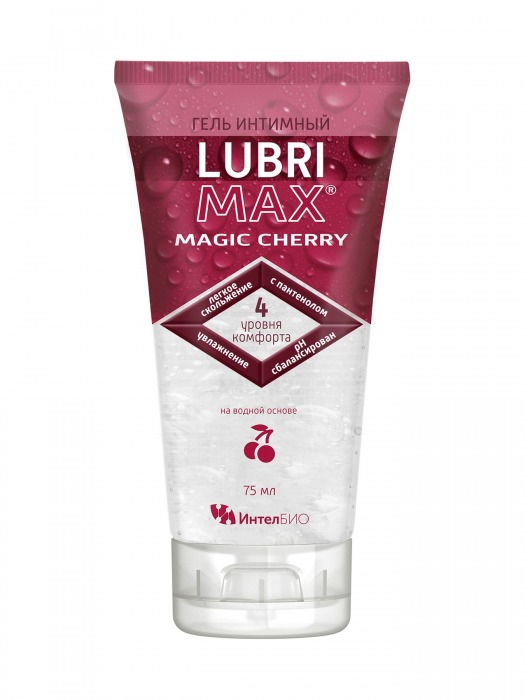 Интимный гель-смазка на водной основе Lubrimax Magic Cherry - 75 мл. - ИнтелБИО - купить с доставкой в Ачинске