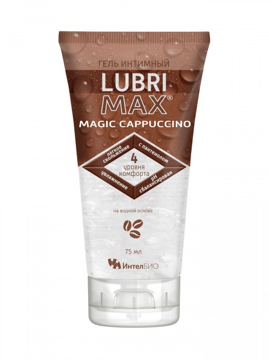 Интимный гель-смазка на водной основе Lubrimax Magic Cappuccino - 75 мл. - ИнтелБИО - купить с доставкой в Ачинске