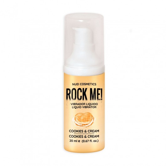 Жидкий вибратор Nuei Rock Me! с ароматом печенья и сливок - 20 мл. - Nuei cosmetics - купить с доставкой в Ачинске