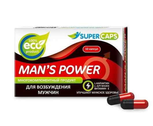 Возбуждающее средство Man’s power - 10 капсул (+1 в подарок) - SuperCaps - купить с доставкой в Ачинске