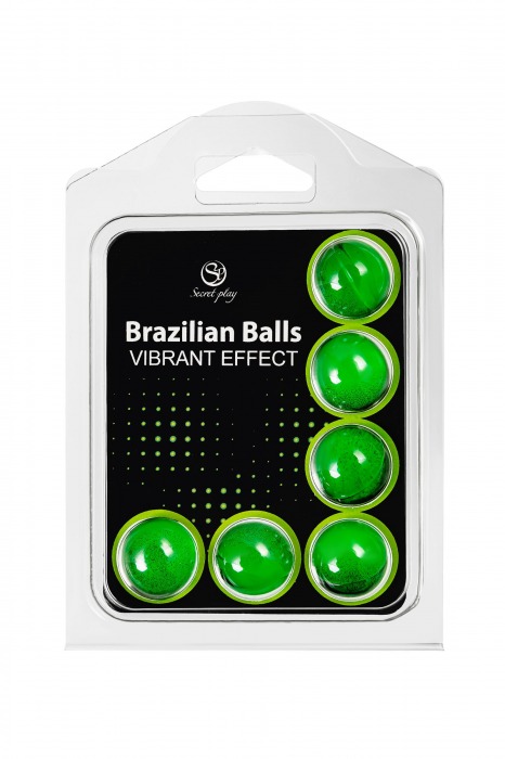 Набор из 6 шариков с массажным маслом Brazilian Balls с эффектом вибрации - Secret Play - купить с доставкой в Ачинске