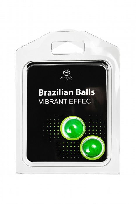 Набор из 2 шариков с массажным маслом Brazilian Balls с эффектом вибрации - Secret Play - купить с доставкой в Ачинске