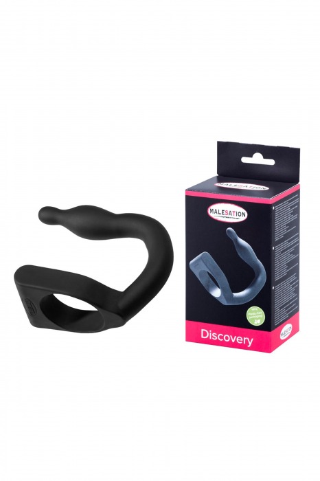 Эрекционное кольцо с вибровтулкой Discovery - MALESATION - в Ачинске купить с доставкой