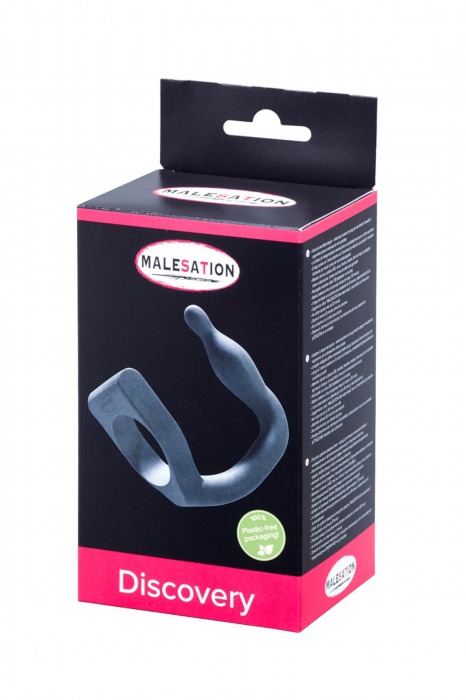Эрекционное кольцо с вибровтулкой Discovery - MALESATION - в Ачинске купить с доставкой