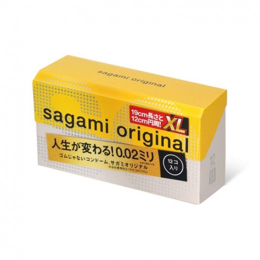 Презервативы увеличенного размера Sagami Original 0.02 XL-size - 12 шт. - Sagami - купить с доставкой в Ачинске