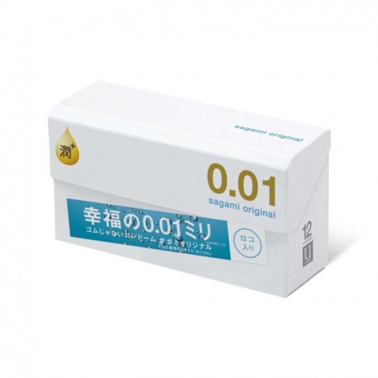 Увлажнённые презервативы Sagami Original 0.01 Extra Lub - 12 шт. - Sagami - купить с доставкой в Ачинске