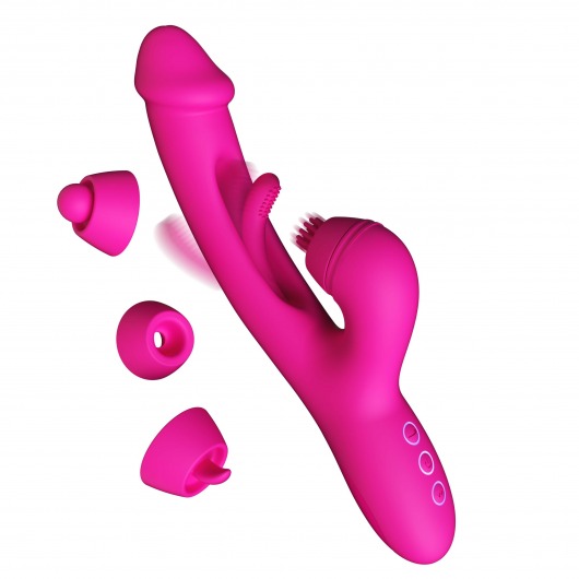 Розовый вибратор-кролик G Spot Ultra - 26,5 см. - Amovibe