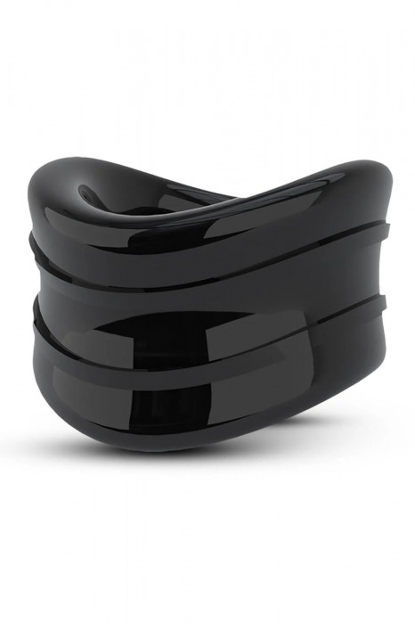 Черное эрекционное кольцо на мошонку Beef Ball Stretcher Snug - Blush Novelties - в Ачинске купить с доставкой