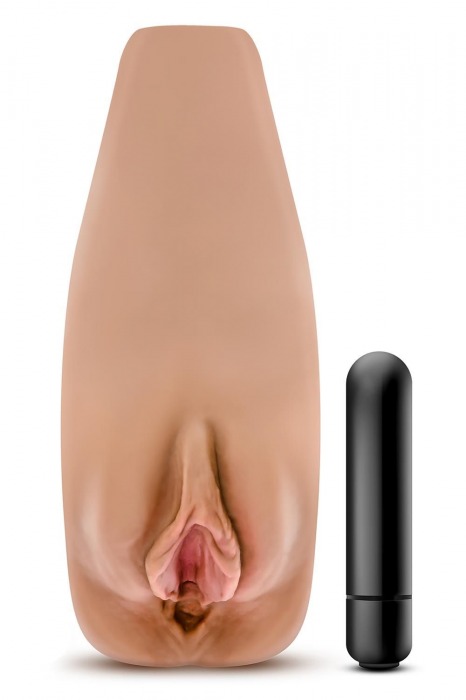Маструбатор-вагина с вибрацией Soft   Wet Renata Realistic Tan Masturbator - Blush Novelties - в Ачинске купить с доставкой