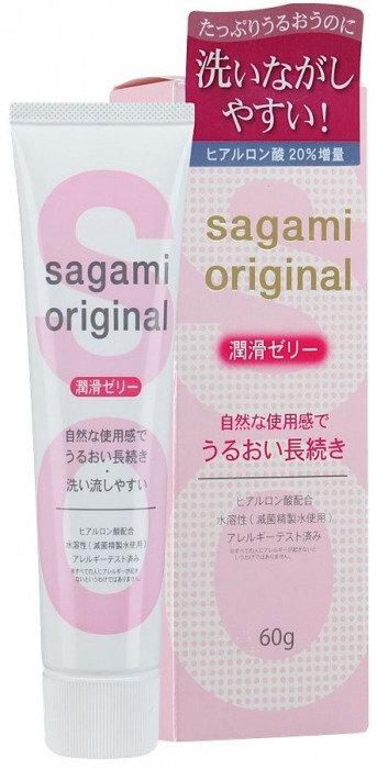 Гель-смазка на водной основе Sagami Original - 60 гр. - Sagami - купить с доставкой в Ачинске