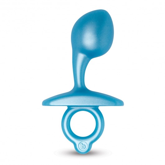 Голубая анальная пробка для массажа простаты Bulb Silicone Prostate Plug - 10,7 см. - b-Vibe - в Ачинске купить с доставкой