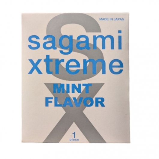 Презерватив Sagami Xtreme Mint с ароматом мяты - 1 шт. - Sagami - купить с доставкой в Ачинске