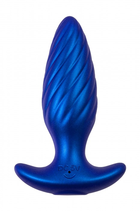 Синяя анальная вибровтулка Closs с управлением через приложение - ToyFa