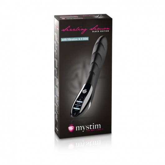 Вибратор с электростимуляцией Sizzling Simon Black Edition - 27 см. - MyStim - купить с доставкой в Ачинске