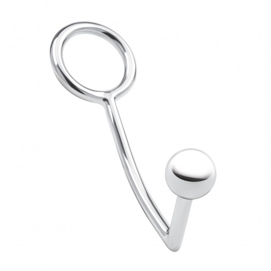 Кольцо на пенис с анальным стимулятором Stainless Steel Anal Hook   Cock Ring - BlueLine - в Ачинске купить с доставкой