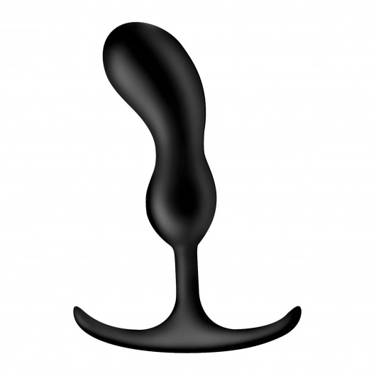 Черный массажер простаты с утяжелителями Premium Silicone Weighted Prostate Plug Medium - 16,3 см. - XR Brands - в Ачинске купить с доставкой