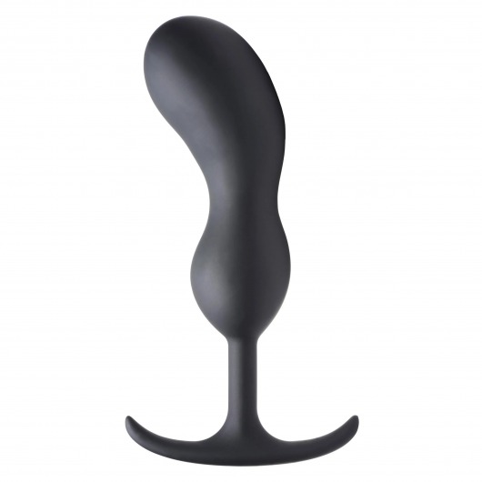 Черный массажер простаты с утяжелителями Premium Silicone Weighted Prostate Plug XL - 20,8 см. - XR Brands - в Ачинске купить с доставкой