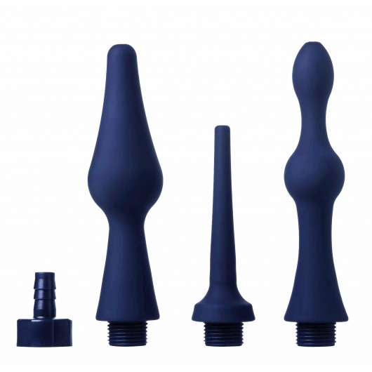 Набор из 3 универсальных насадок для анального душа Universal 3 Piece Silicone Enema Attachment Set - XR Brands - купить с доставкой в Ачинске