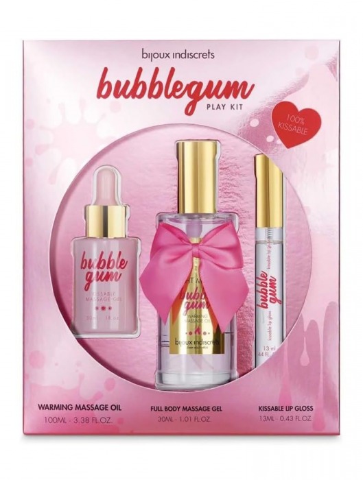 Набор средств для массажа и ласк Bubblegum Play Kit - Bijoux Indiscrets - купить с доставкой в Ачинске